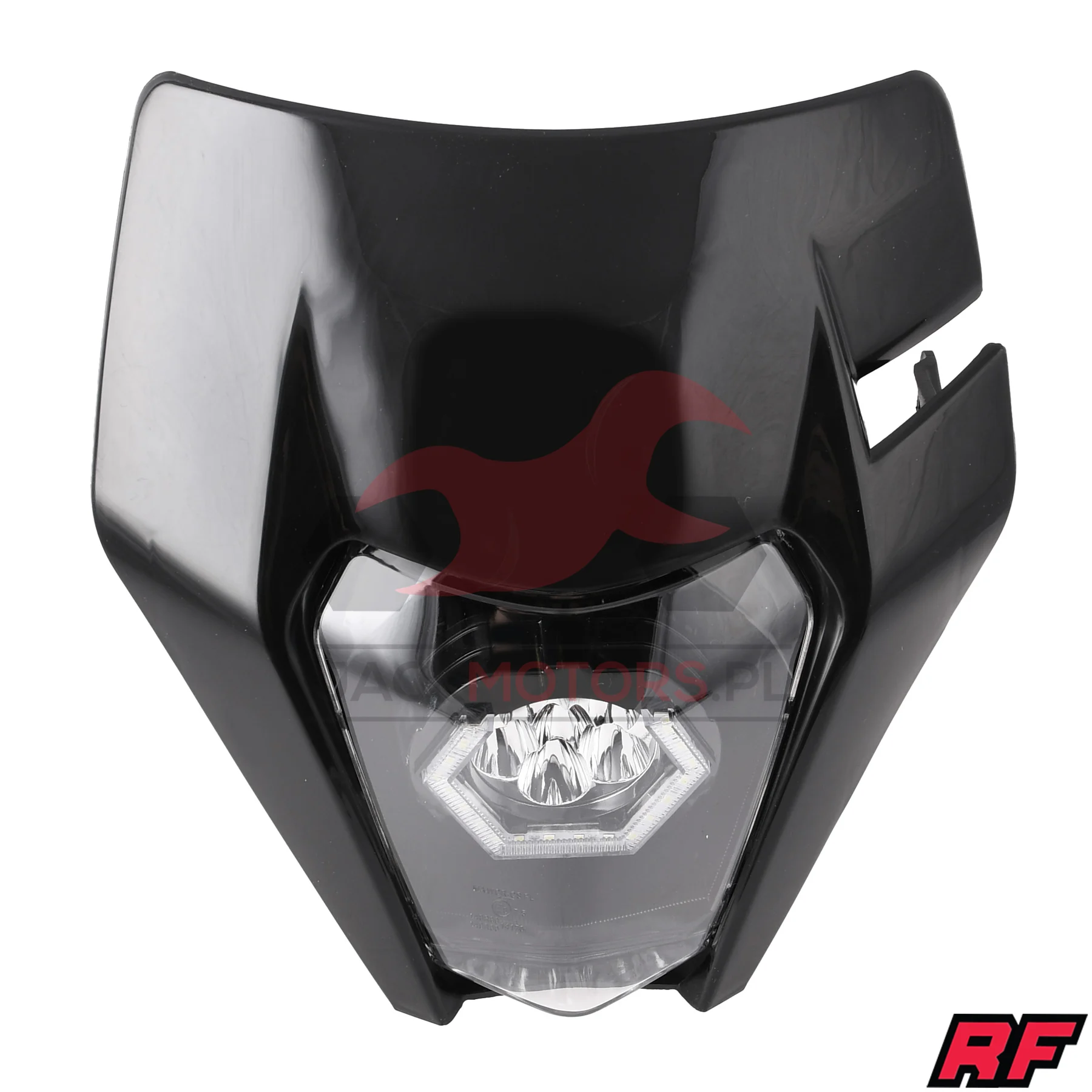 Owiewka uniwersalna Racing Force enduro LED V3 czarna — ujęcie 1