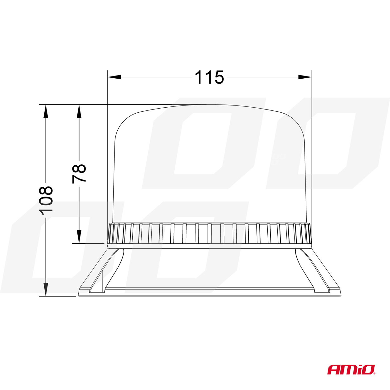 Lampa ostrzegawcza błyskowa kogut 60 LED W22M 12 V 24 V — ujęcie 6