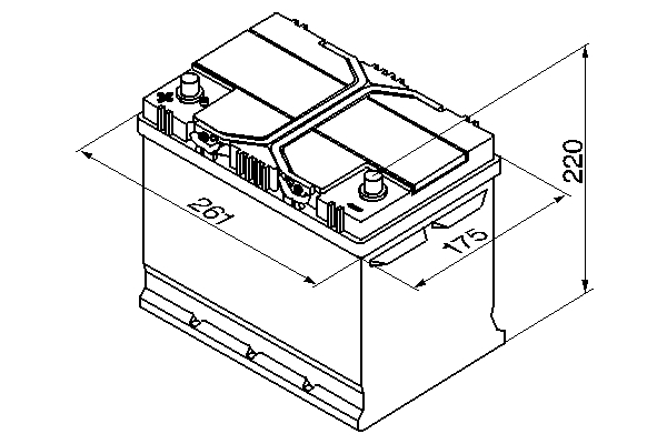 Akumulator 70 Ah 630A 260×173×225 L+ Silver S4 BOSCH 0 092 S40 270 — ujęcie 6