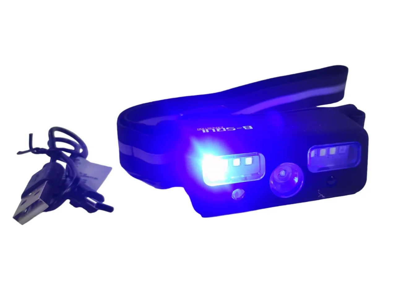 Latarka czołowa czołówka LED / akumulator / sensor ruchu — ujęcie 6