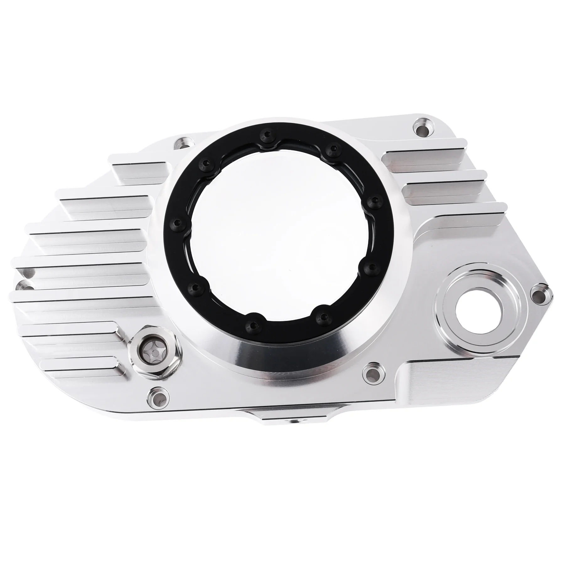 Pokrywa silnika Simson S51 SR50 lewa aluminium CNC clear czarny + śruby DPR Performance — ujęcie 6