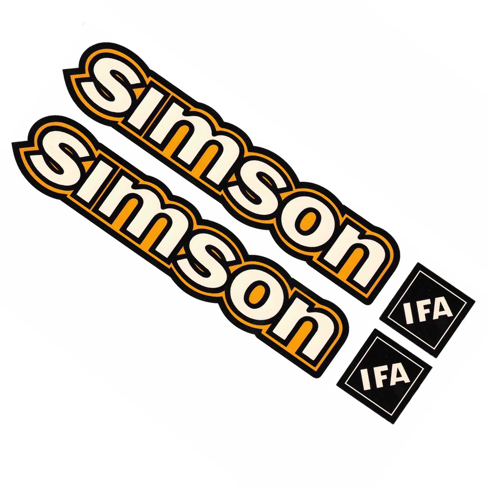 Naklejka Simson zbiornika S50 IFA żółta retro premium wodna kpl. — ujęcie 1