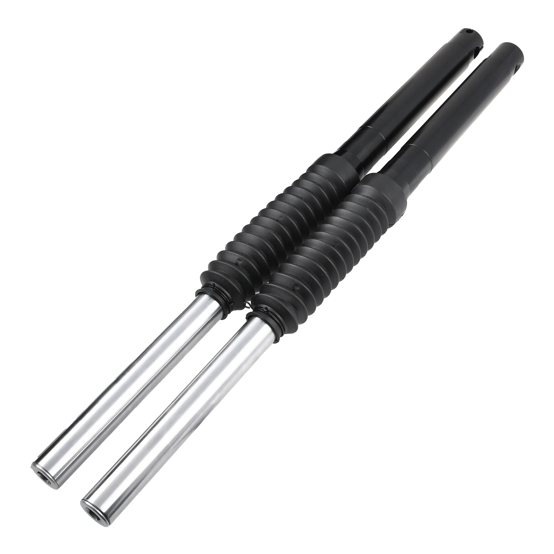 Amortyzatory teleskopy Simson S51, S70, S53, S50 wersja krótka aluminium CNC czarne DPR Performance — ujęcie 3