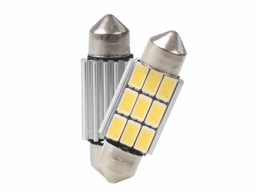 Żarówka rurkowa SV8.5 12V 36mm 9xSMD5630 LED CANBUS biała M-TECH PLATINUM (2szt.) — ujęcie 3
