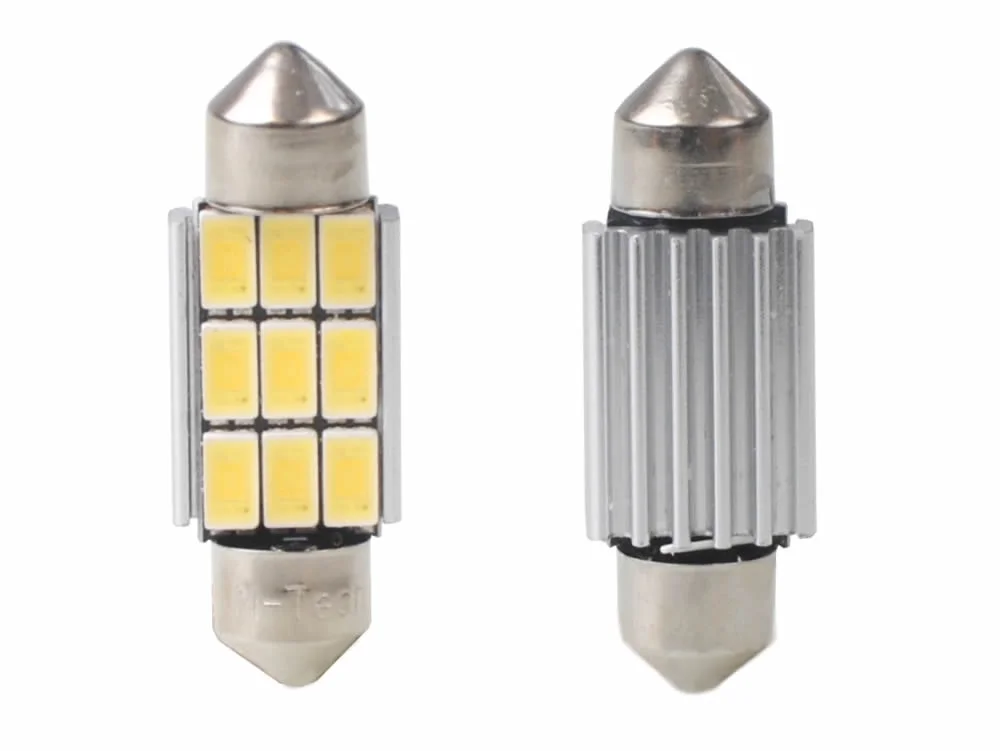 Żarówka rurkowa SV8.5 12V 36mm 9xSMD5630 LED CANBUS biała M-TECH PLATINUM (2szt.) — ujęcie 4