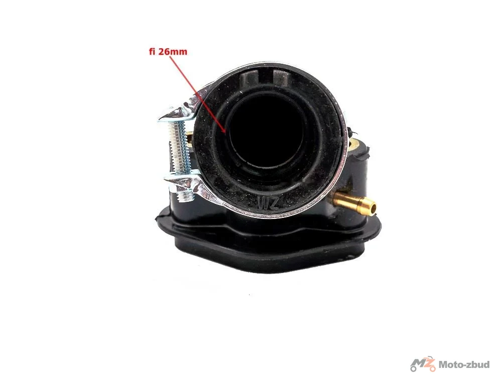 Króciec ssący gaźnika 50 cm³ skuter 4T 139QMB GY6 (1 króciec podciś.) — ujęcie 3