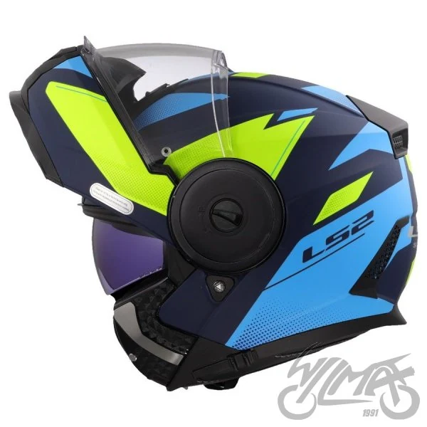 Kask szczękowy LS2 FF902 Scope II Duria M.Bl.Hi-Vis — M z Pinlockiem — ujęcie 3