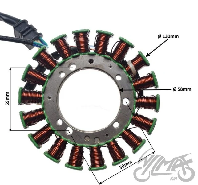 Stator 18 cewek do Yamaha XVS1100 Custom — 1999–2009 — ujęcie 2