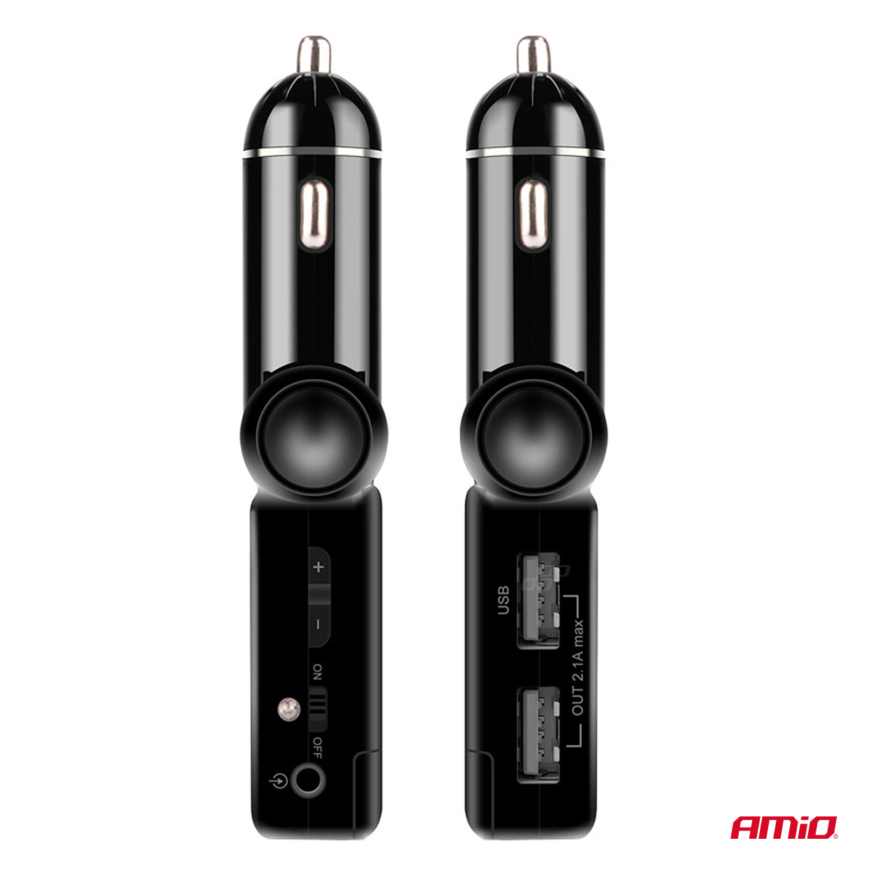 Transmiter samochodowy FM składany 2×USB-A 12 V 24 V — ujęcie 6