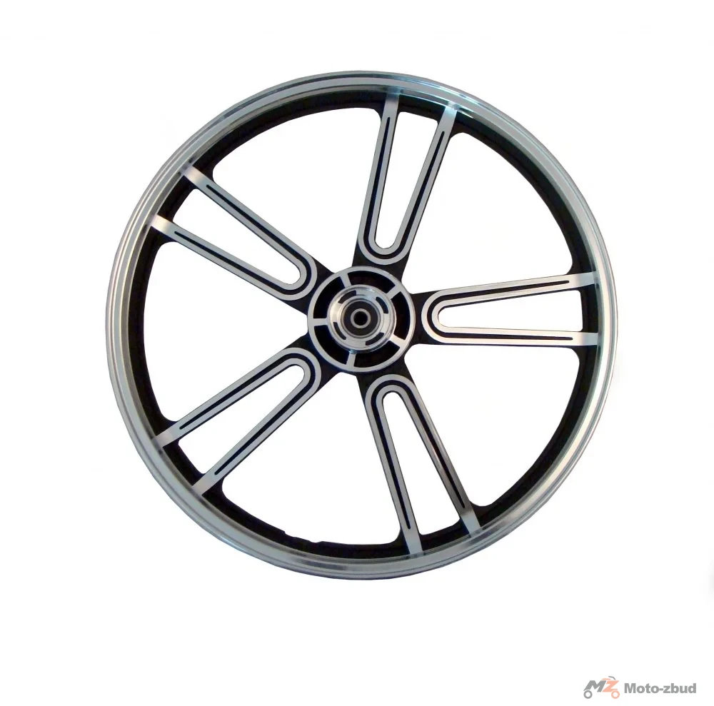 Junak 901 SPORT/122 sport felga 18 × 1,6 koła przód czarno-srebrna — ujęcie 2