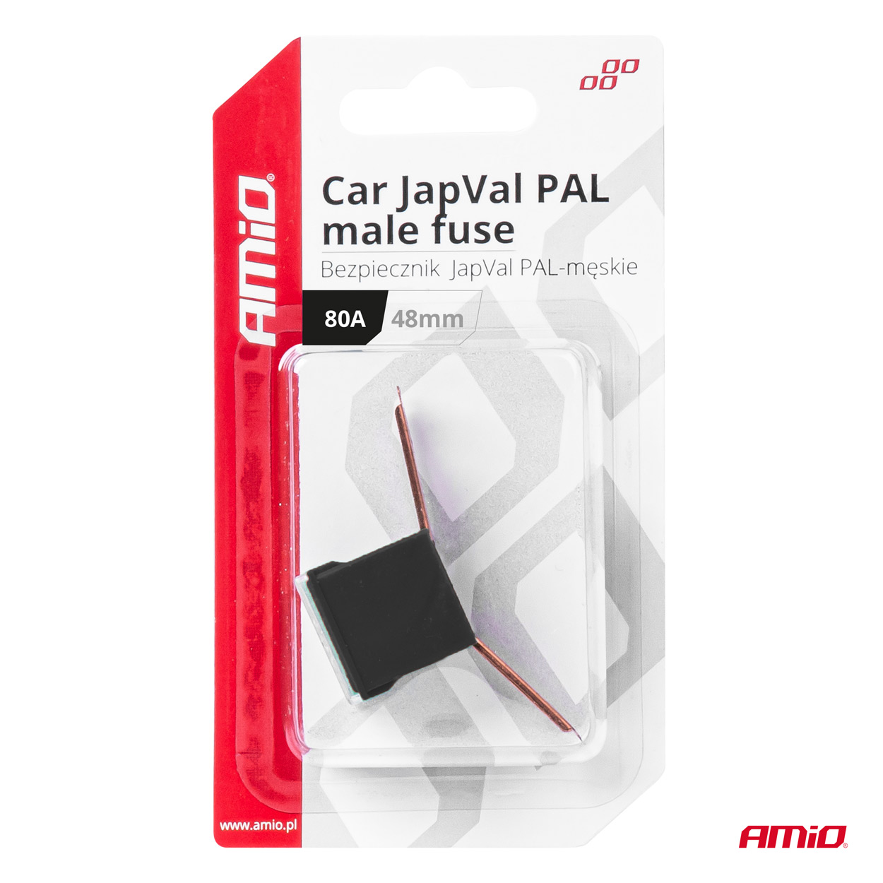 Bezpiecznik samochodowy JAPVAL PAL męski 48 mm 80A — ujęcie 3