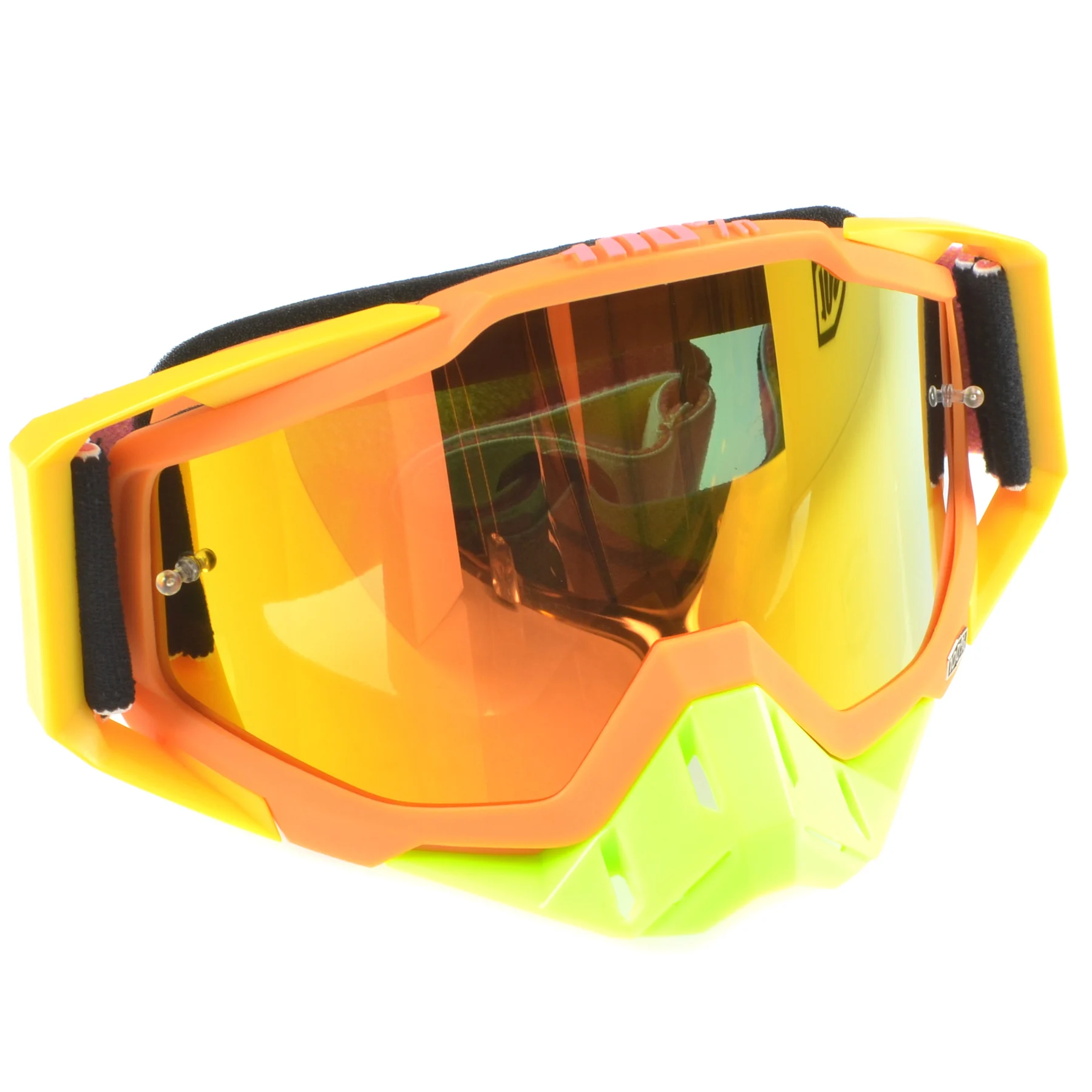 Gogle Replika pomarańczowo żółte orange lens