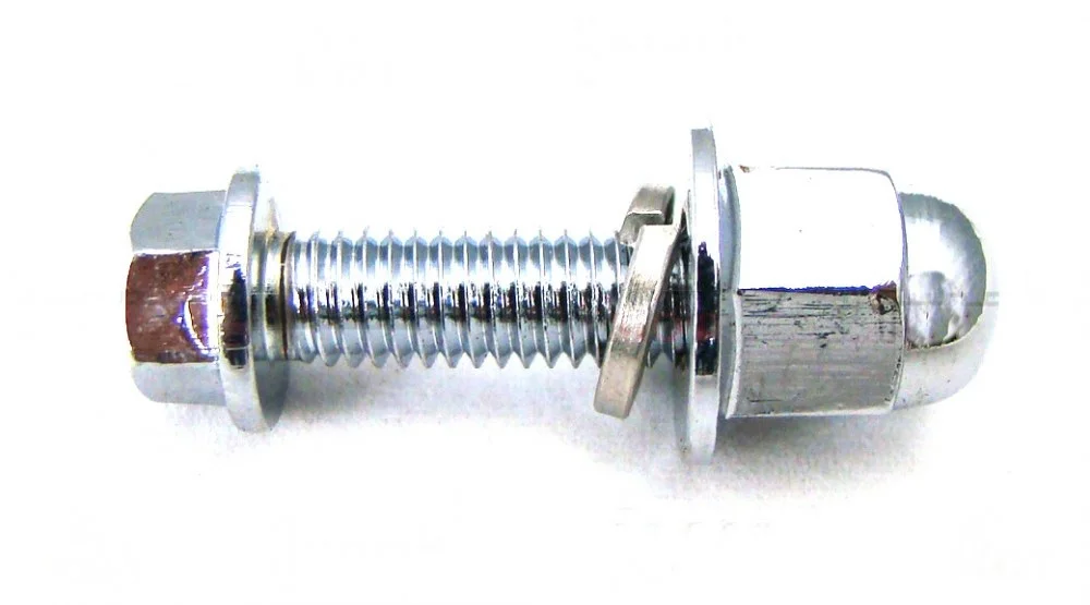 Junak M16/M11 320 cm³ śruba + nakrętka łącznika tłumika chrom (1 szt.)
