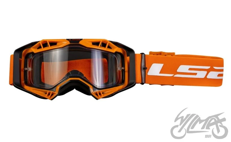 Gogle LS2 aura enduro pomarańczowe pinlock extra