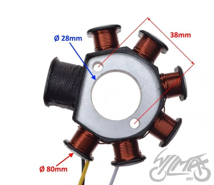 Stator iskrownik 7 cewek do Yamaha booster — ujęcie 2
