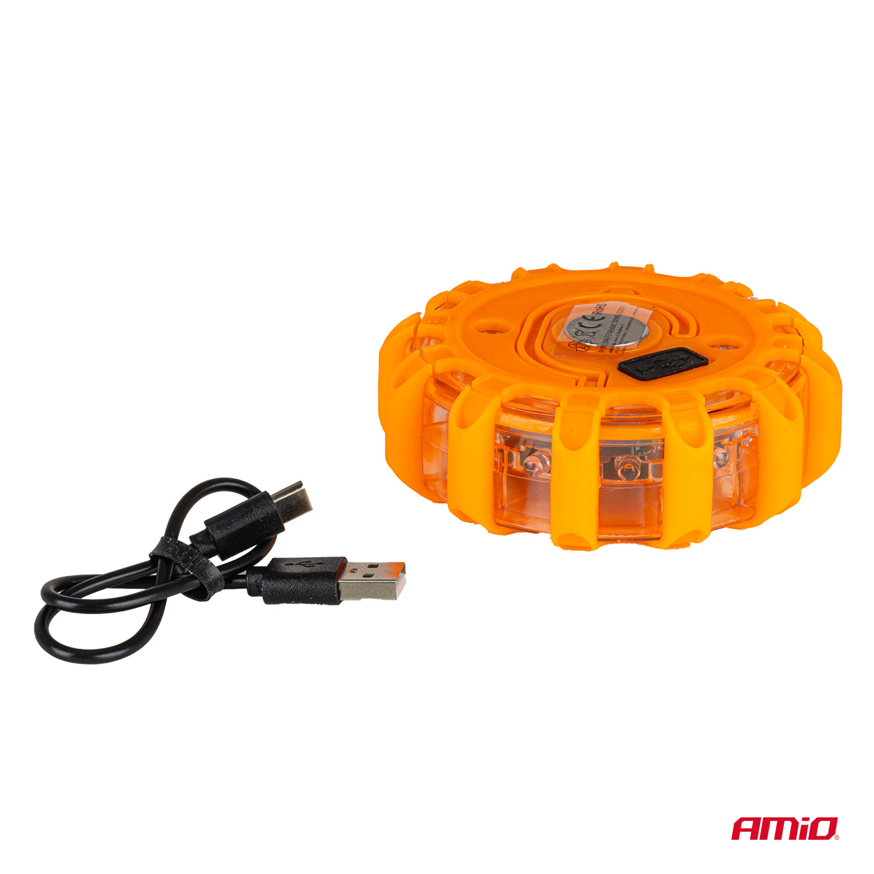 Samochodowa lampa awaryjna akumulatorowa z funkcją latarki 12SMD+3SMD 650 mAh światło pomarańczowe — ujęcie 5