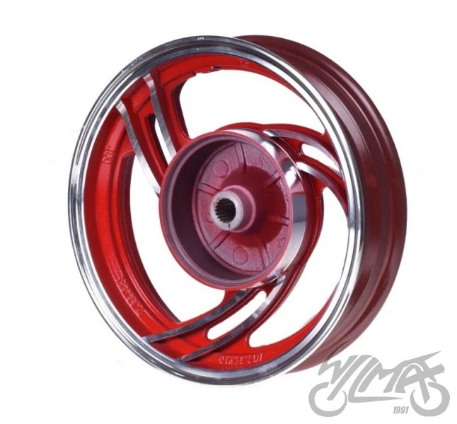 Obręcz koła 10 × 2,15 tył aluminium czerwona — ujęcie 3
