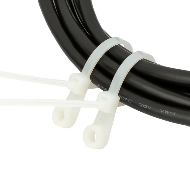 Opaska zaciskowa trytytka z kołkiem nylonowa biała 3.6х150mm (100szt) Polax — ujęcie 6