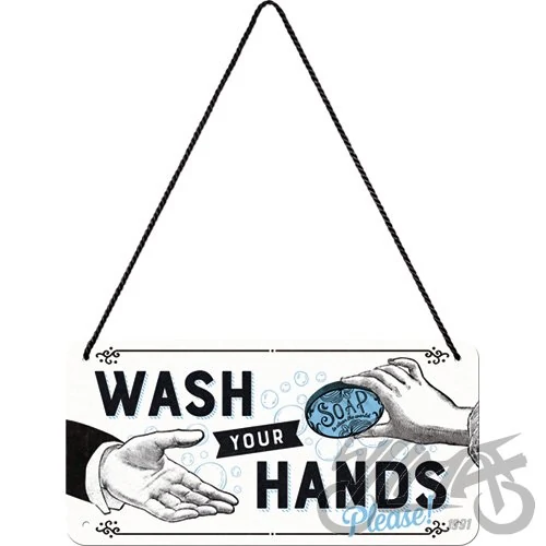 Zawieszka 10 × 20 wash your hands 28047 — ujęcie 2