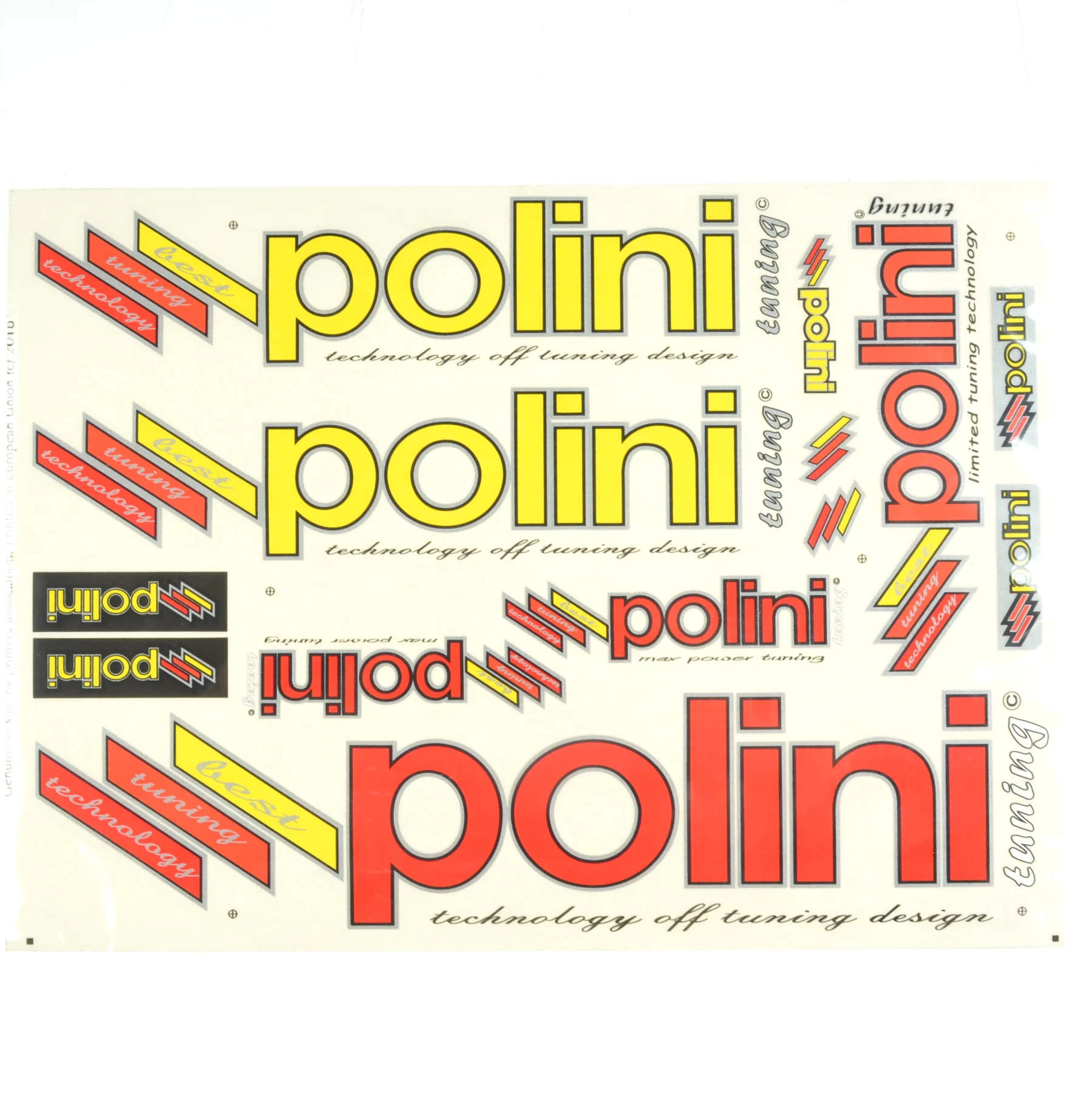Naklejka Polini czerwono żółta kpl.