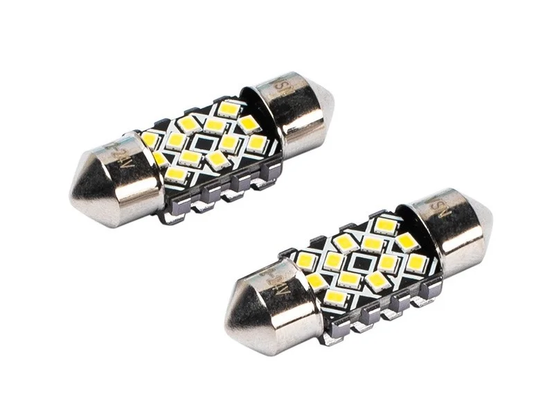 Żarówka rurkowa SV8.5 12V/24V 31mm 12xSMD2016 Festoon CANBUS biała VISION (2szt.) — ujęcie 3