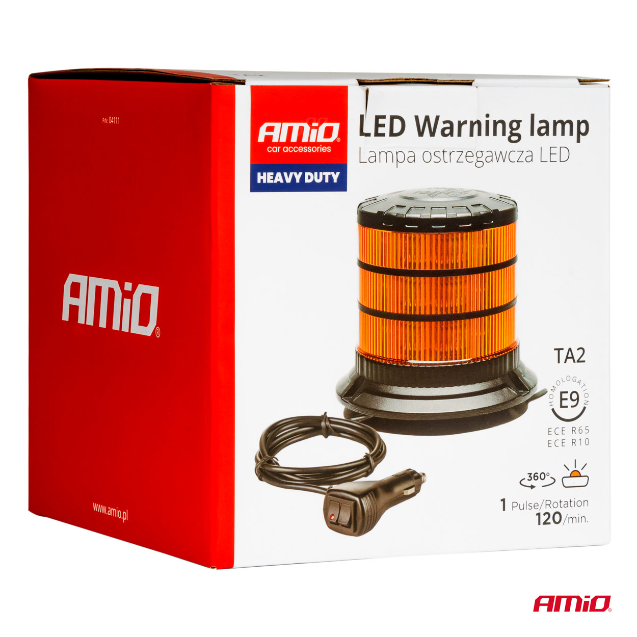 Lampa ostrzegawcza błyskowa kogut LED W30M 12 V 24 V — ujęcie 8