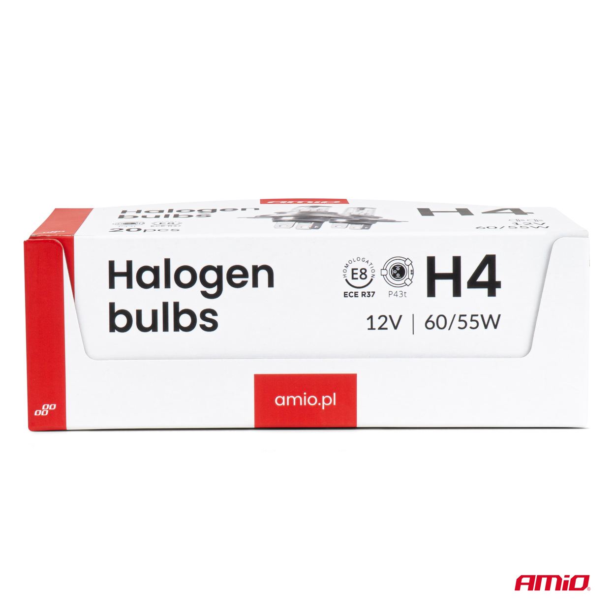 Zestaw żarówek halogenowych H4 12 V 60/55W filtr UV (E8) 20 szt. — ujęcie 3