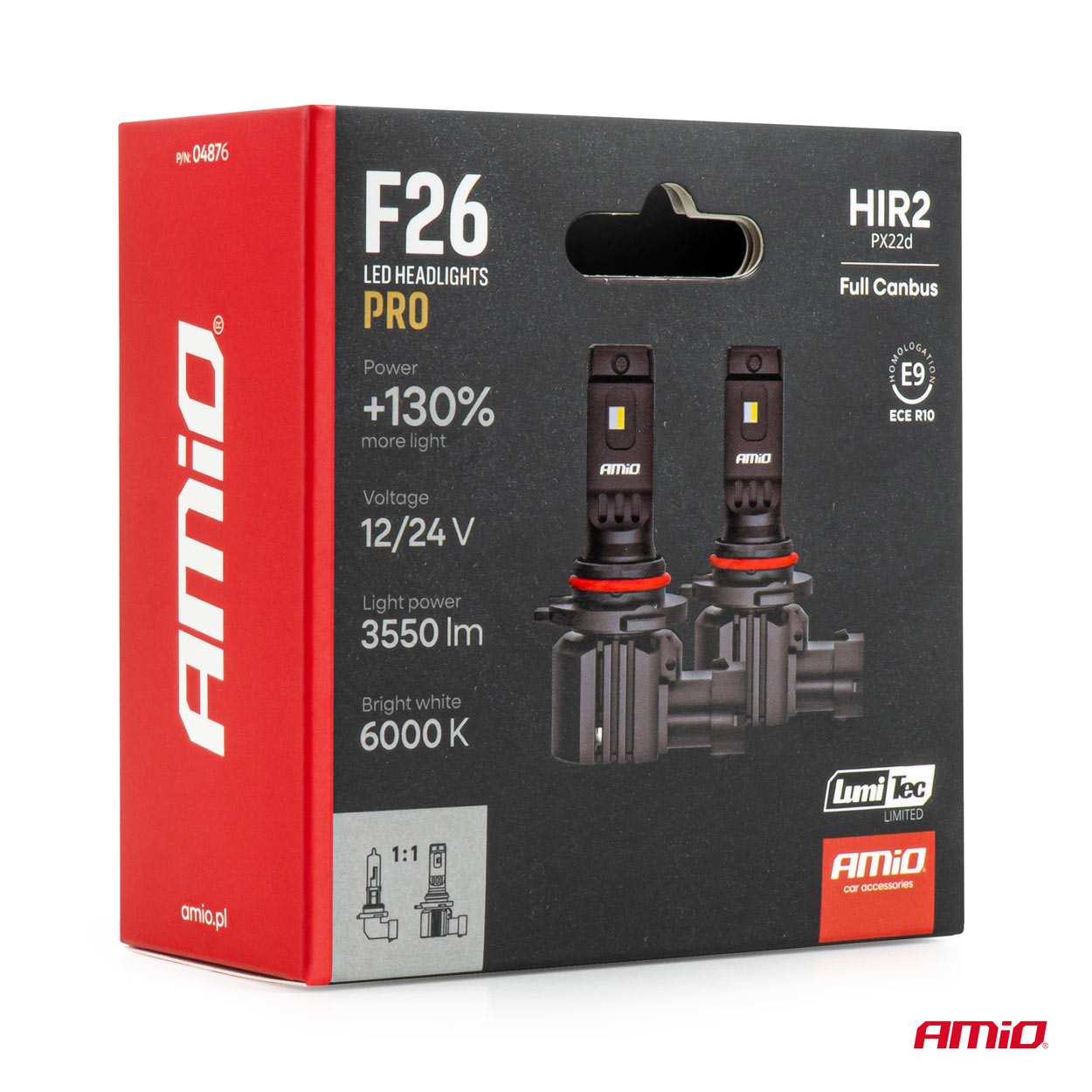 Żarówki samochodowe LED F26 PRO LumiTec LIMITED +130% DUO FULL CANBUS HIR2 12 V 24 V — ujęcie 7