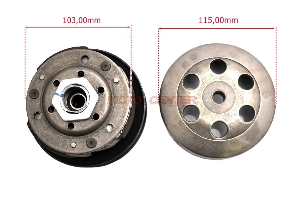 Sprzęgło KPL GY6 skuter 50 4T Romet, Zipp, Junak, Barton czterosuw — ujęcie 4