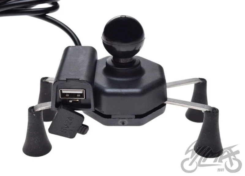Uchwyt telefonu usb-a z mocowaniem na kierownice — ujęcie 2