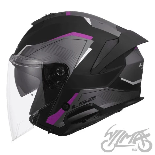 Kask LS2 OF618 verso II air Black purple XS — ujęcie 2