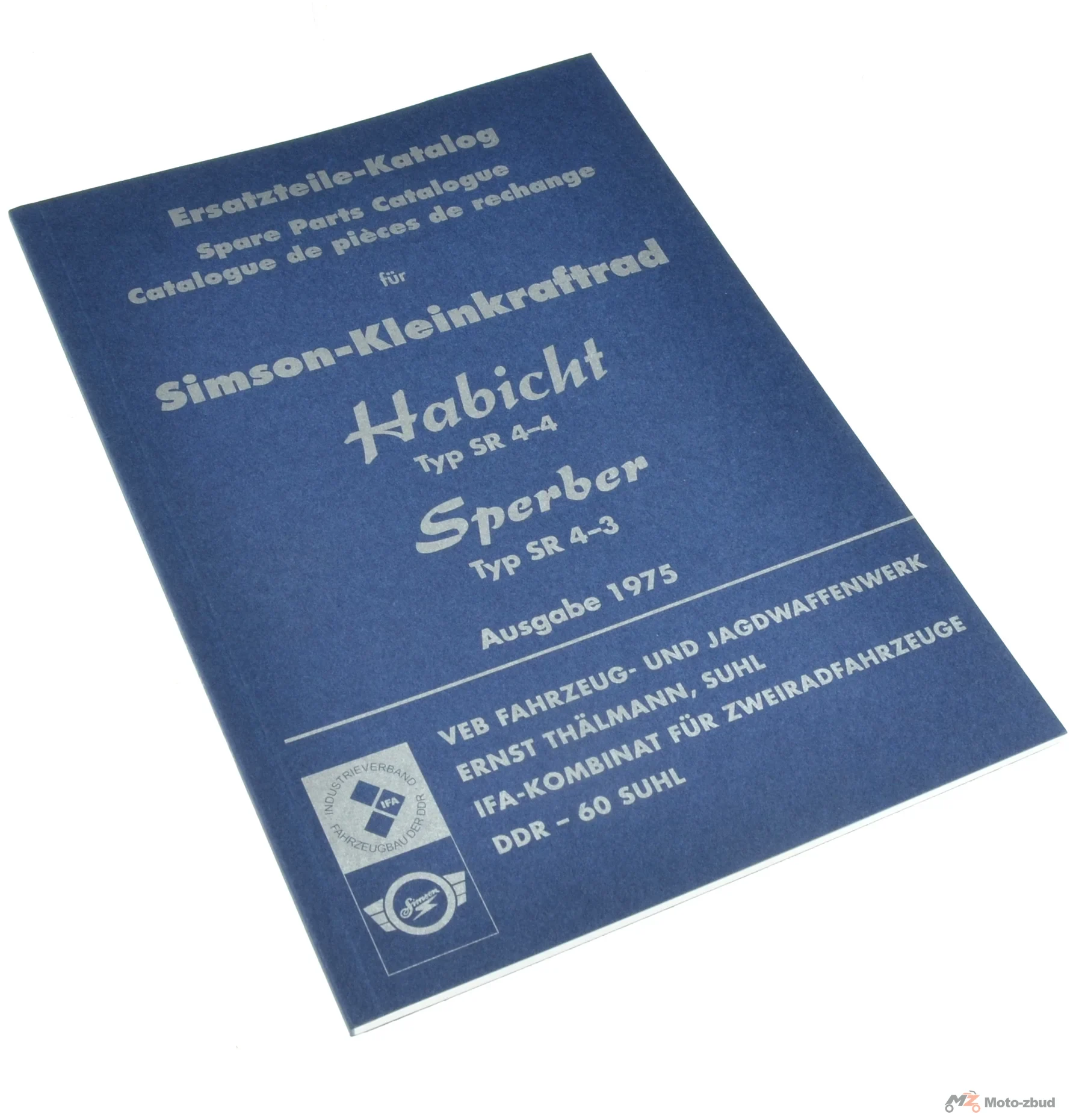 Katalog części Simson Habicht SR4-4 Sperber SR4-3 1975 MZA