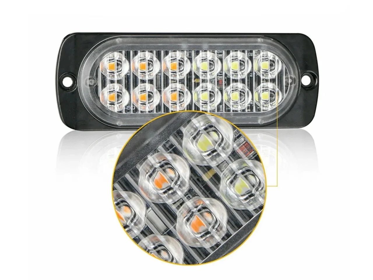 Światła stroboskopowe / stroboskopy ostrzegawcze 4x12 LED 12/24V 48W — ujęcie 5