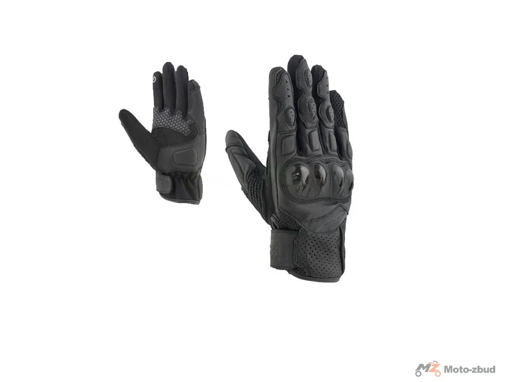 Rękawice tekstylno-skórzane krótkie BLEXX EG-2525 czarne 3XL