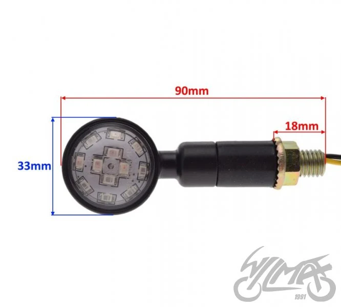 Kierunkowskazy LED AM1456 — czarne, komplet 2 sztuk — ujęcie 2