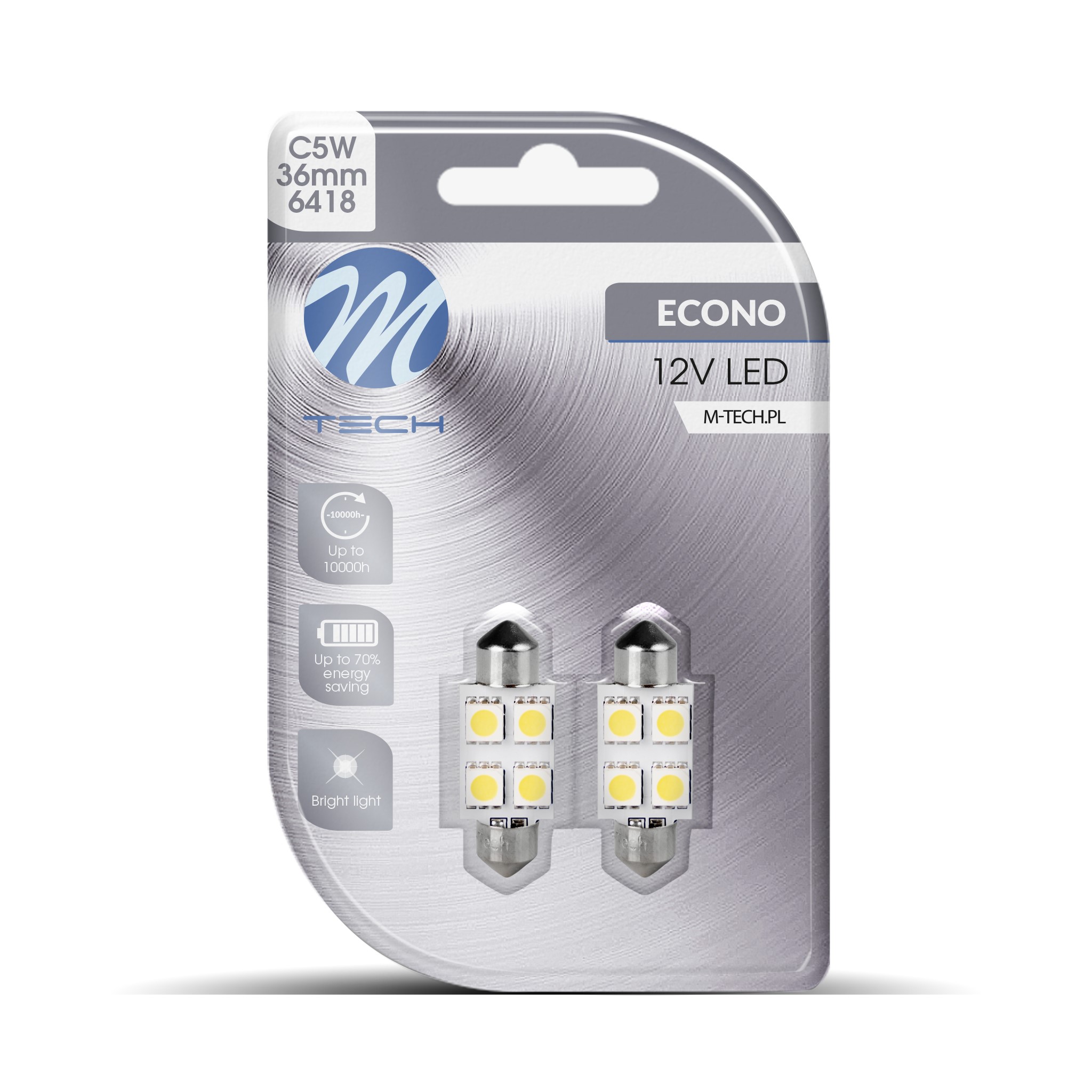 Żarówka LED C5W 36 mm SV8.5 SMD5050 2S M-Tech LB072W — ujęcie 3