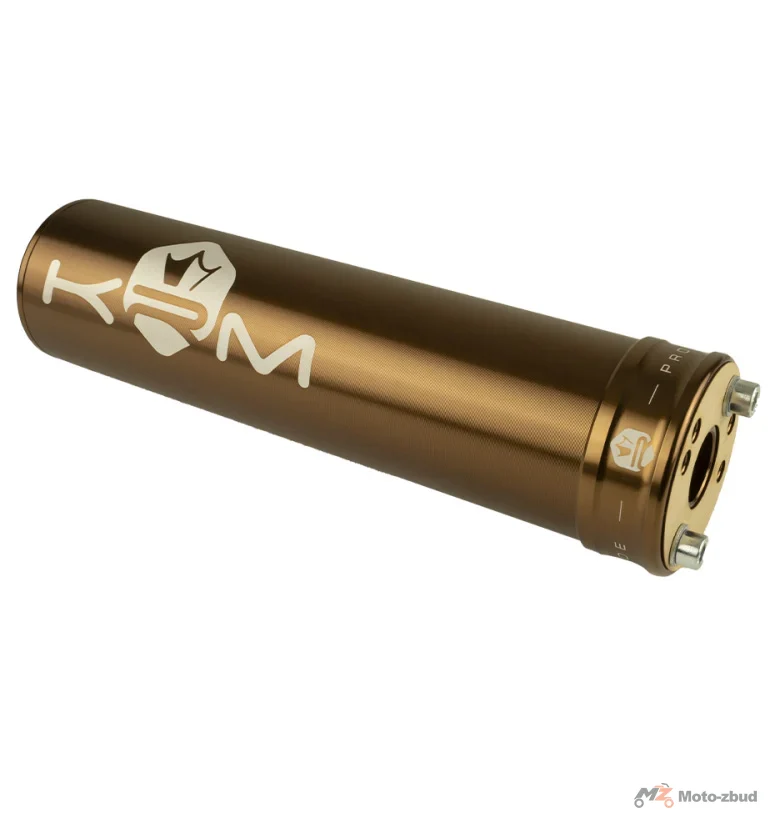 Końcówka wydechu KRM Pro Ride aluminium brązowa 70-90 cm³ — ujęcie 2