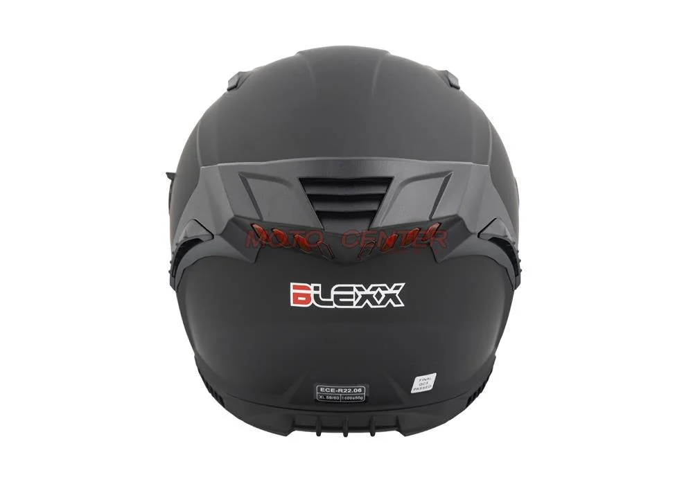 Kask zamknięty z blendą i lampą LED BLEXX FF953 czarny mat L ECER22.06 — ujęcie 6