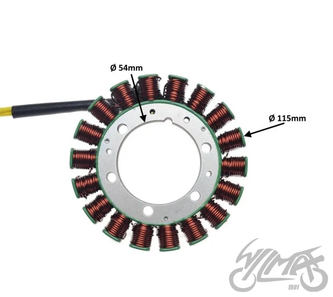 Stator 18 cewek do Suzuki VS1400GL Intruder / Boulevard S83 VS1400GLP Intruder — 1987–2004 — ujęcie 2