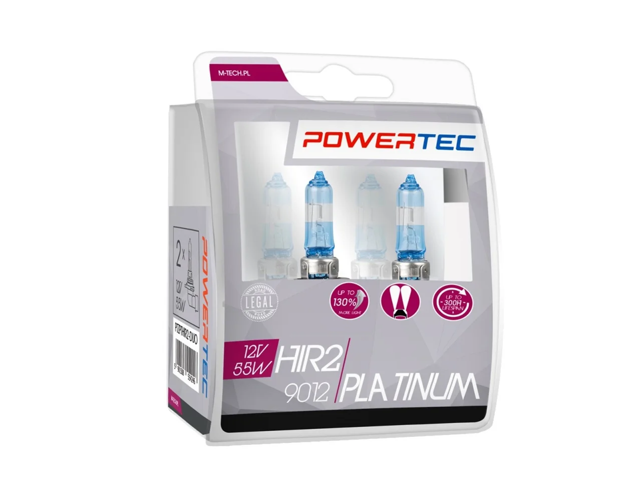Żarówka HIR2 12V 55W POWERTEC Platinum +130% 2szt. DUO — ujęcie 2