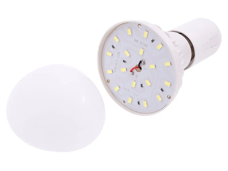 Lampa warsztatowa led 12v z zaciskami - krokodylkami — ujęcie 3
