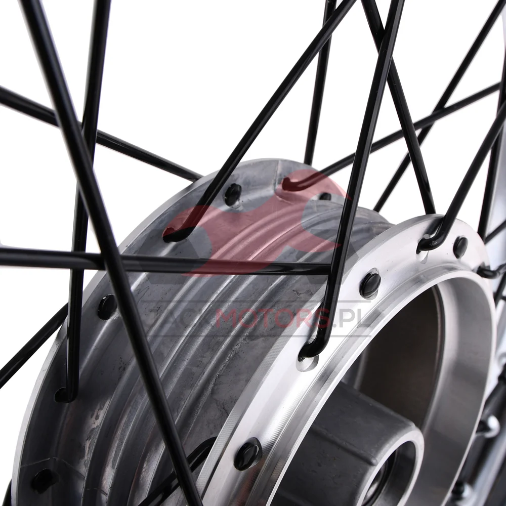 Koło jezdne Simson 1,85 × 16 S50/51/70 chrom DPR Classic czarne szprychy — ujęcie 2