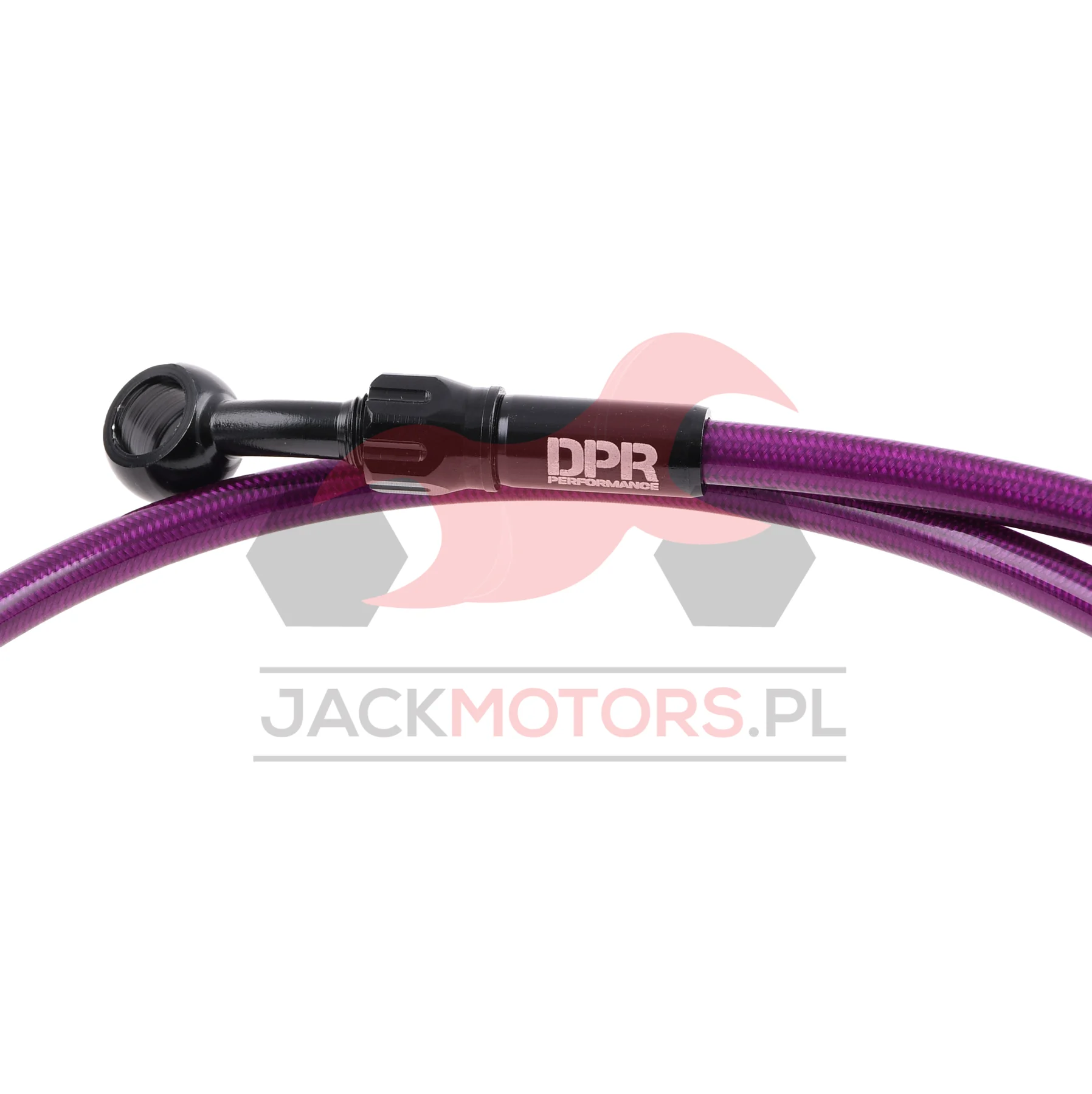 Przewód hamulcowy w oplocie 80 cm jasny fiolet V2 DPR Performance — ujęcie 2