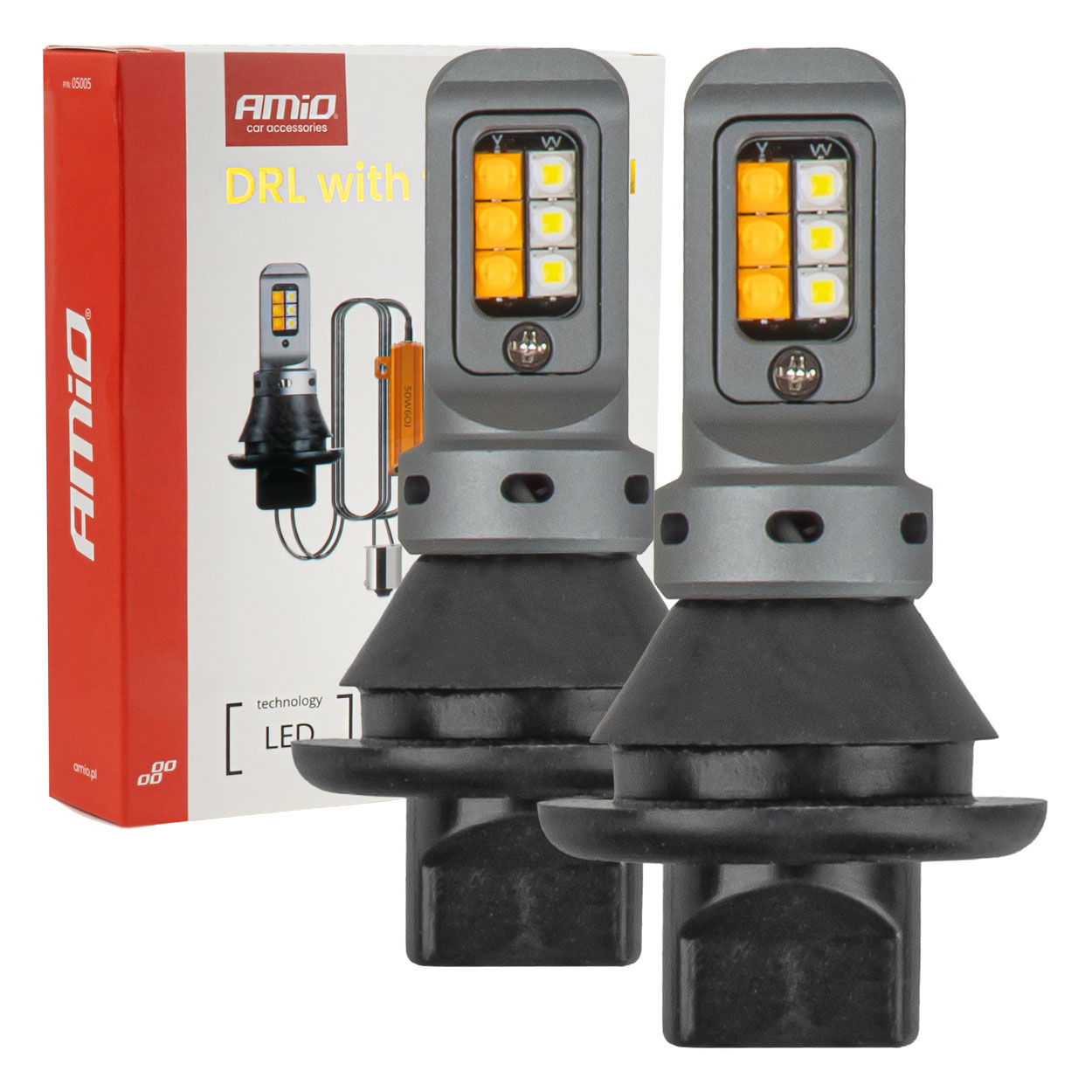 Żarówki LED CANBUS BA15S P21W R10W R5W 600LM 144SMD białe 12 V 24 V AMIO-04473