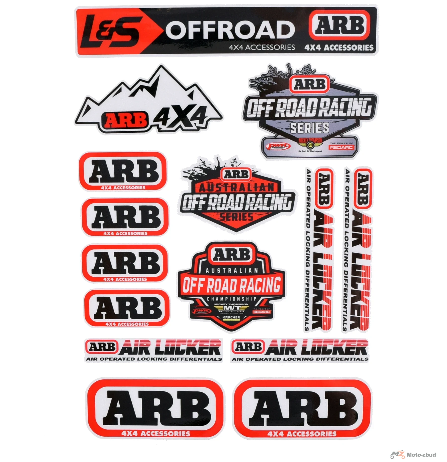 Naklejki motocyklowe zestaw ver.126 18 × 26 cm średnie