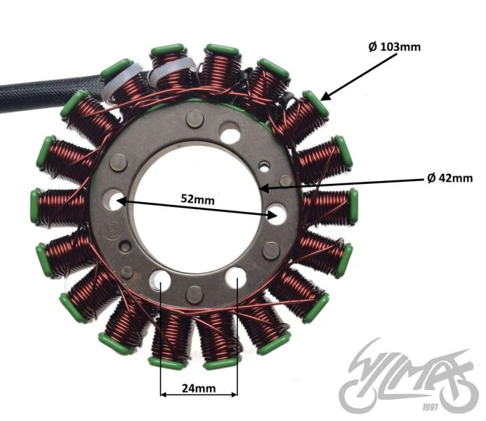 Stator 18 cewek do Hondy CBR600F 1987–1990 — ujęcie 2