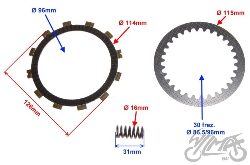 Tarcza sprzęgła przekładka sprężyn do Suzuki GN125 — ujęcie 2