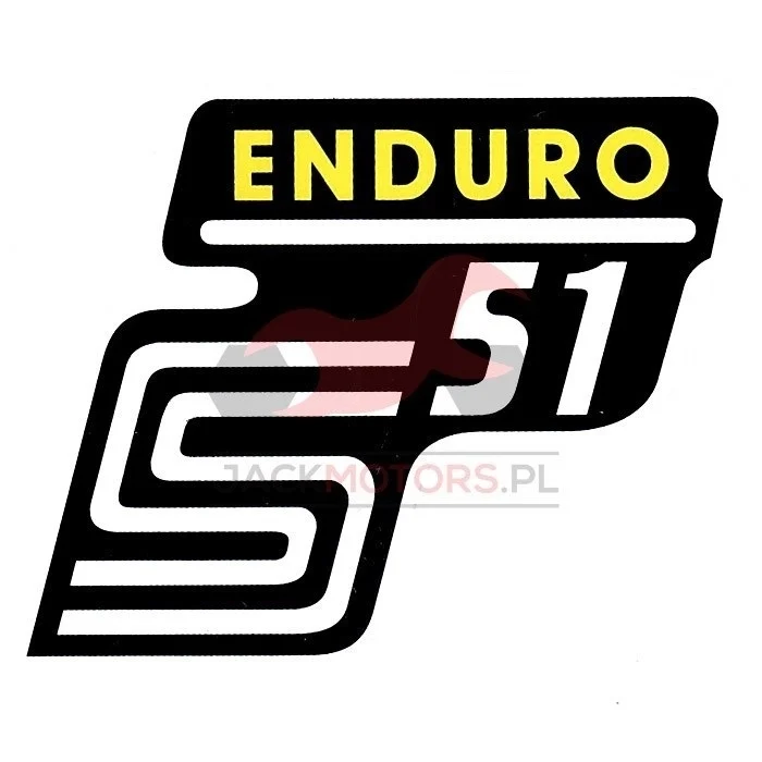 Naklejka Simson pokrywy żółta enduro — ujęcie 1