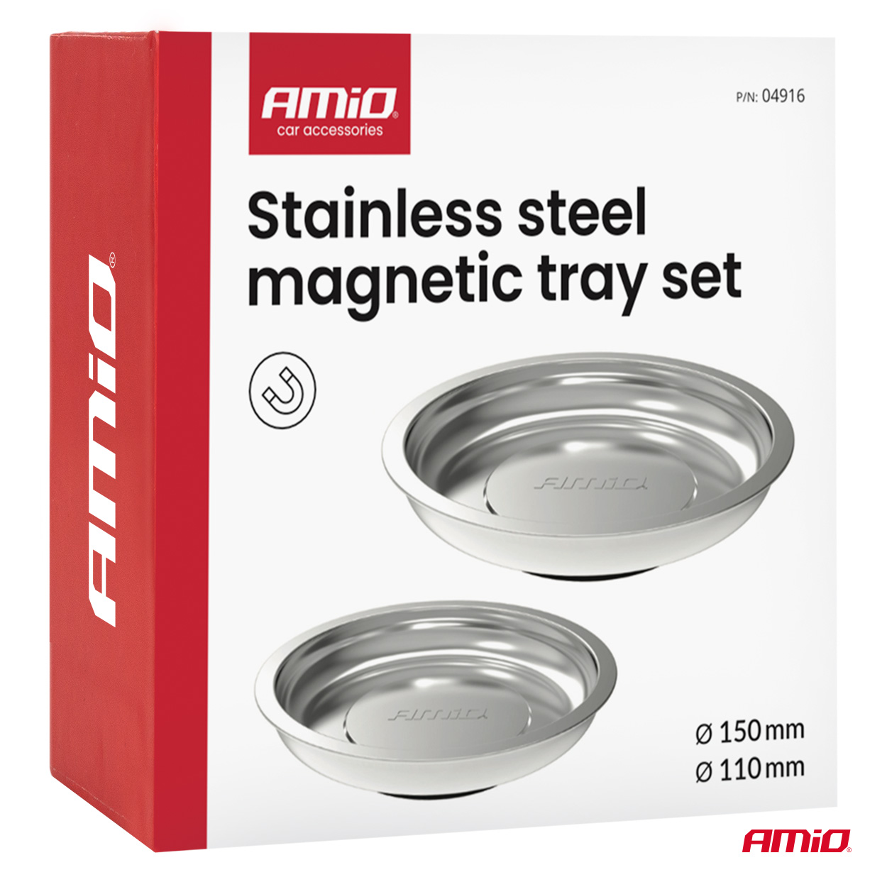 Zestaw misek magnetycznych ze stali nierdzewnej 110 mm 150 mm — ujęcie 7