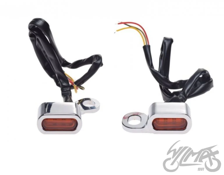 Kierunkowskazy przednie LED do Harley-Davidson Sportster 2004–2020, chrom — komplet AM1478 — ujęcie 2